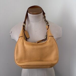 Vintage Coach Pebbled Leather Hobo Shoulder Handbag ~ Y2K 90s F2P-9602